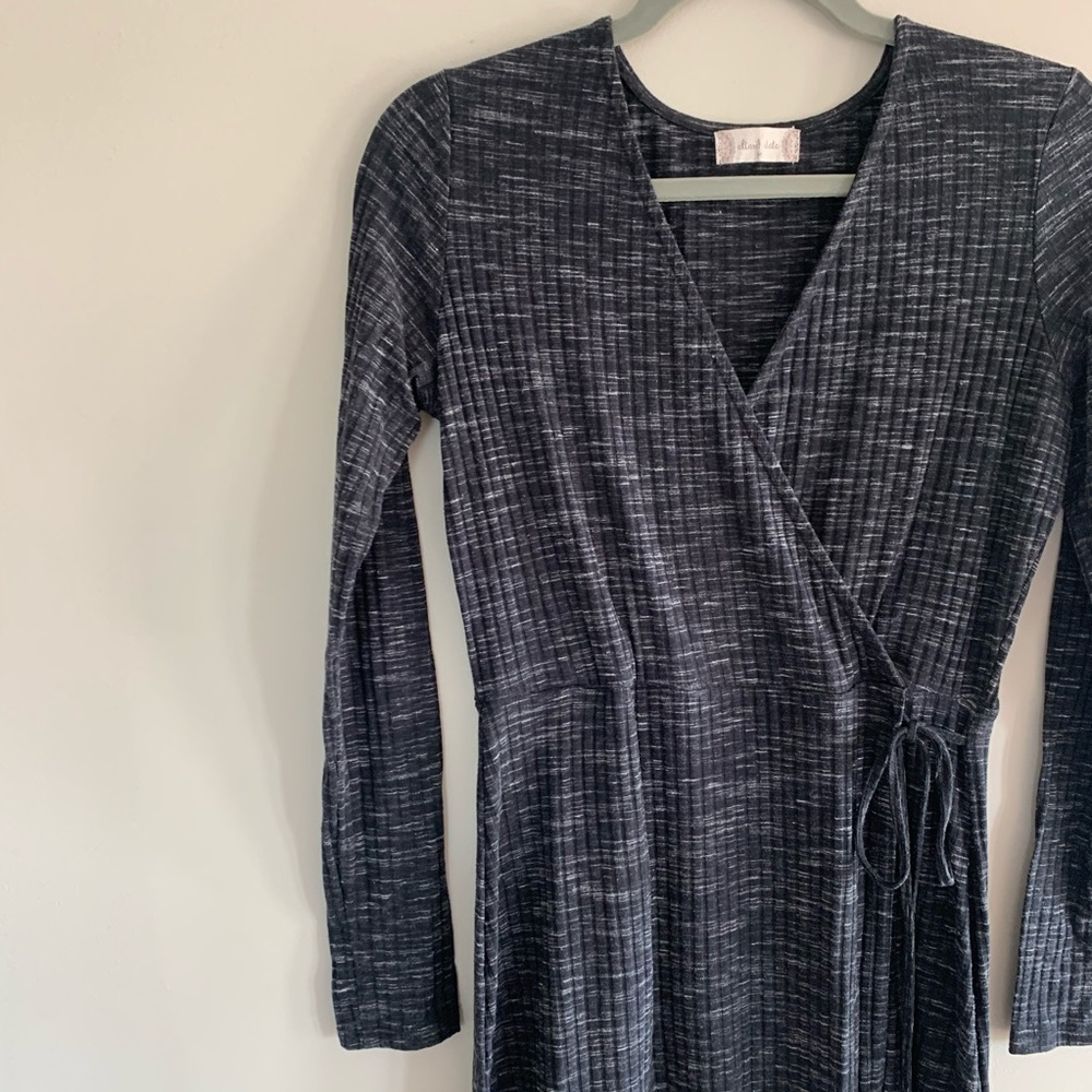 Altar’d State Ribbed Wrap Dress - Picture 3 of 6